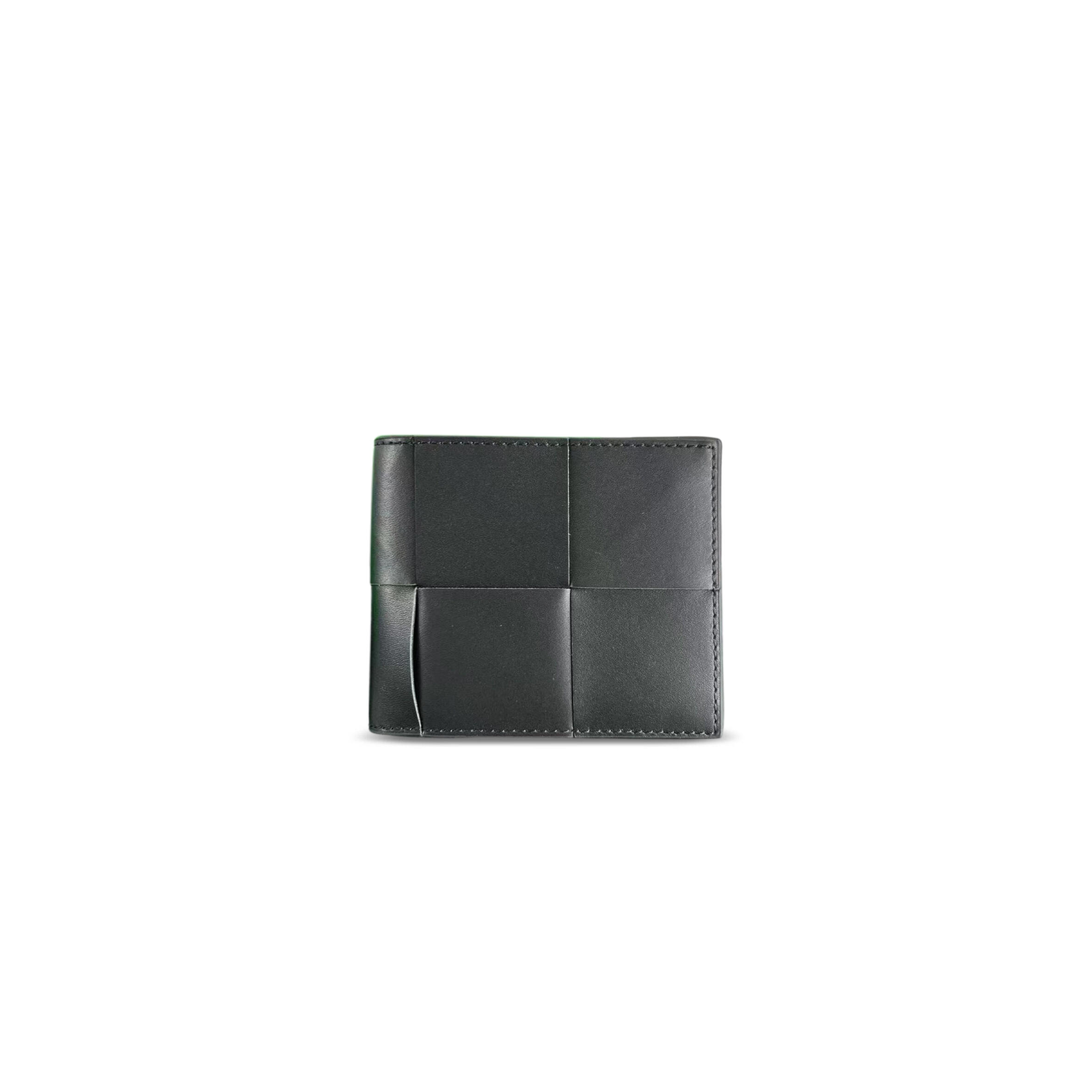 BOTTEGA VENETA CASSETTE BI-FOLD WALLET BLACK RED 743004 (10*8.5cm)